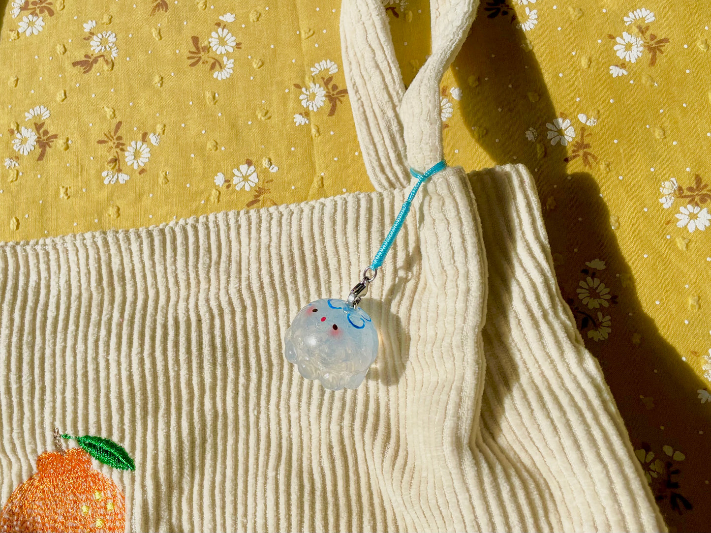 Clear Blue Jellyfish Charm