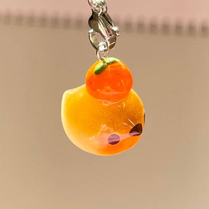 Orange Sparrow Charm