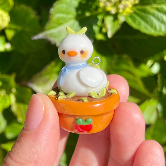 Potted Plant Duck Charm