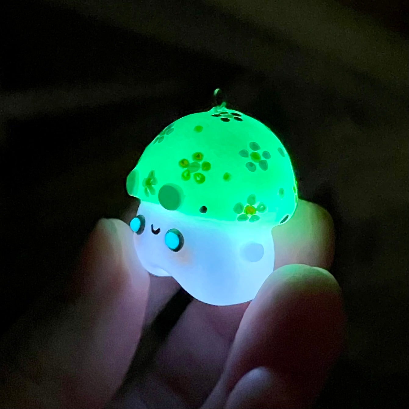 Glow In The Dark Poison Mushroom Charm