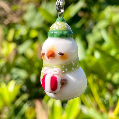 Green Snowman Charm