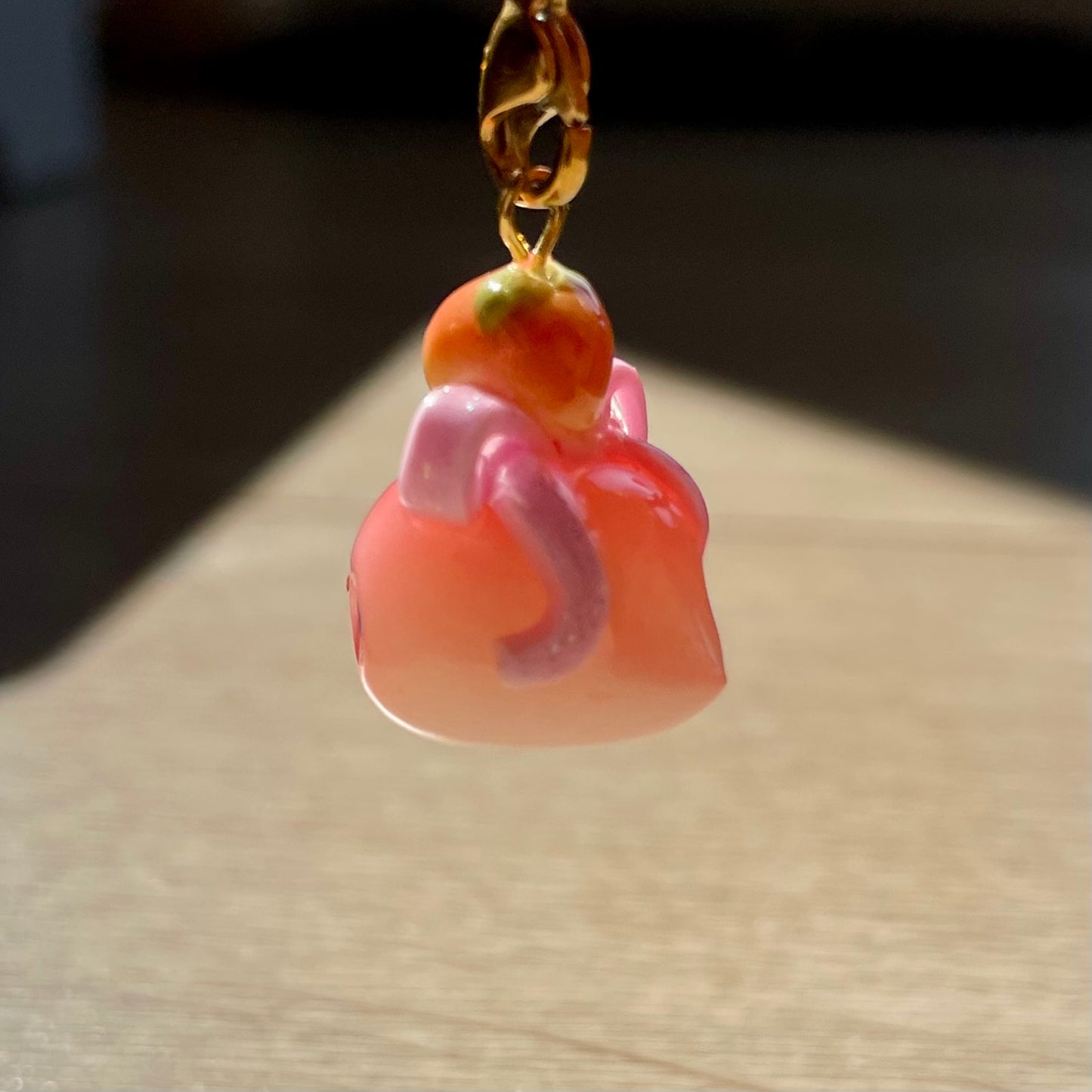 Coquette Peach Bird Charm