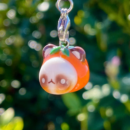 Orange Panda Head Charm