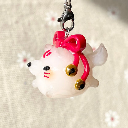 Chunky White Fox Charm