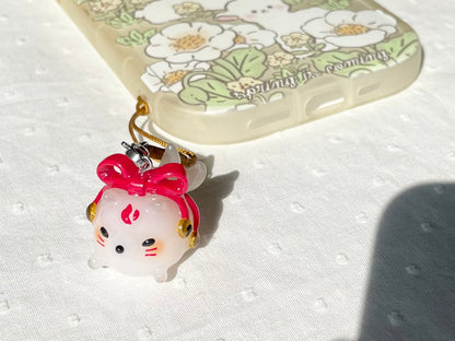 Chunky White Fox Charm