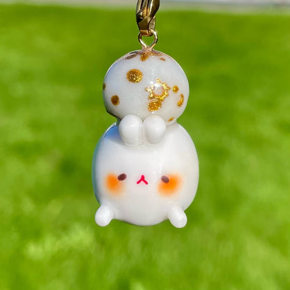 Glow in Dark Moon Bunny Charm