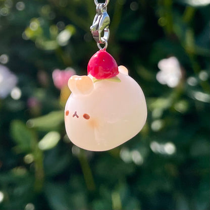 Strawberry Mochi Bunny Charm