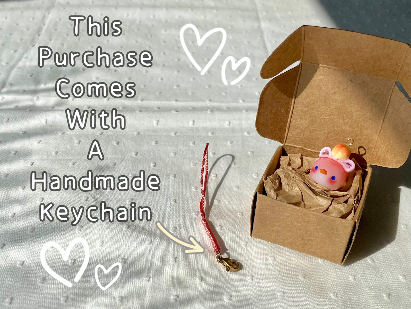 Coquette Peach Bird Charm