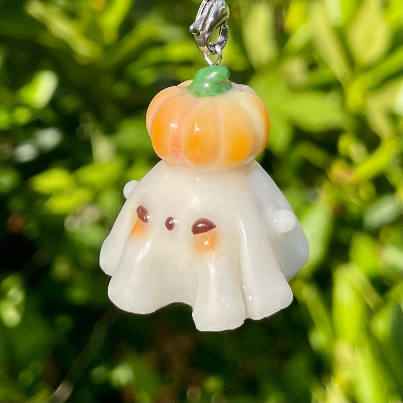 Pumpkin Ghost Charm