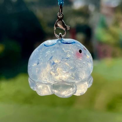 Clear Blue Jellyfish Charm