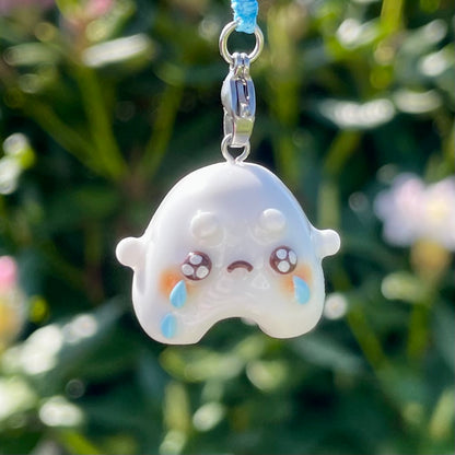 Crying White Buddy Charm