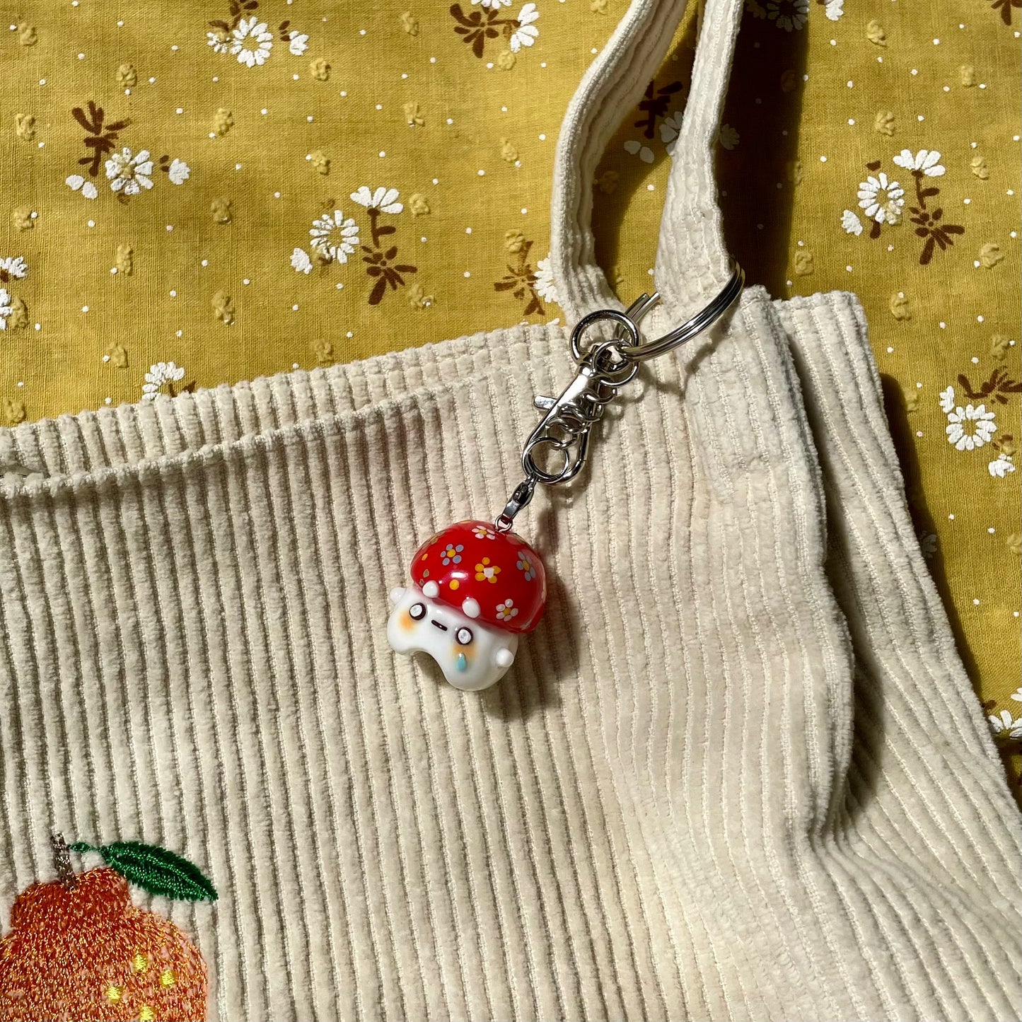 Flower Mushroom Charm