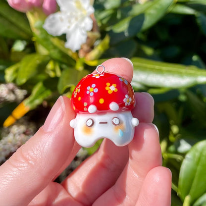 Flower Mushroom Charm