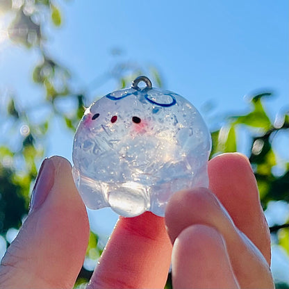 Clear Blue Jellyfish Charm