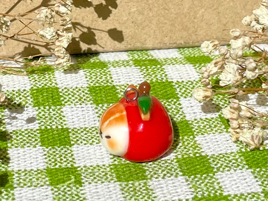 Apple squirrel Head Charm