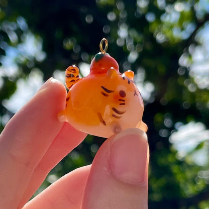 Chubby Orange Tiger Charm