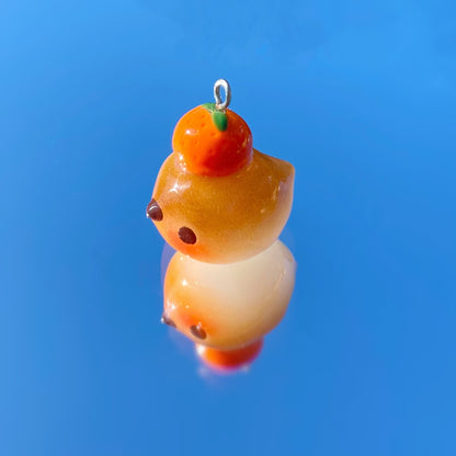 Orange Sparrow Charm