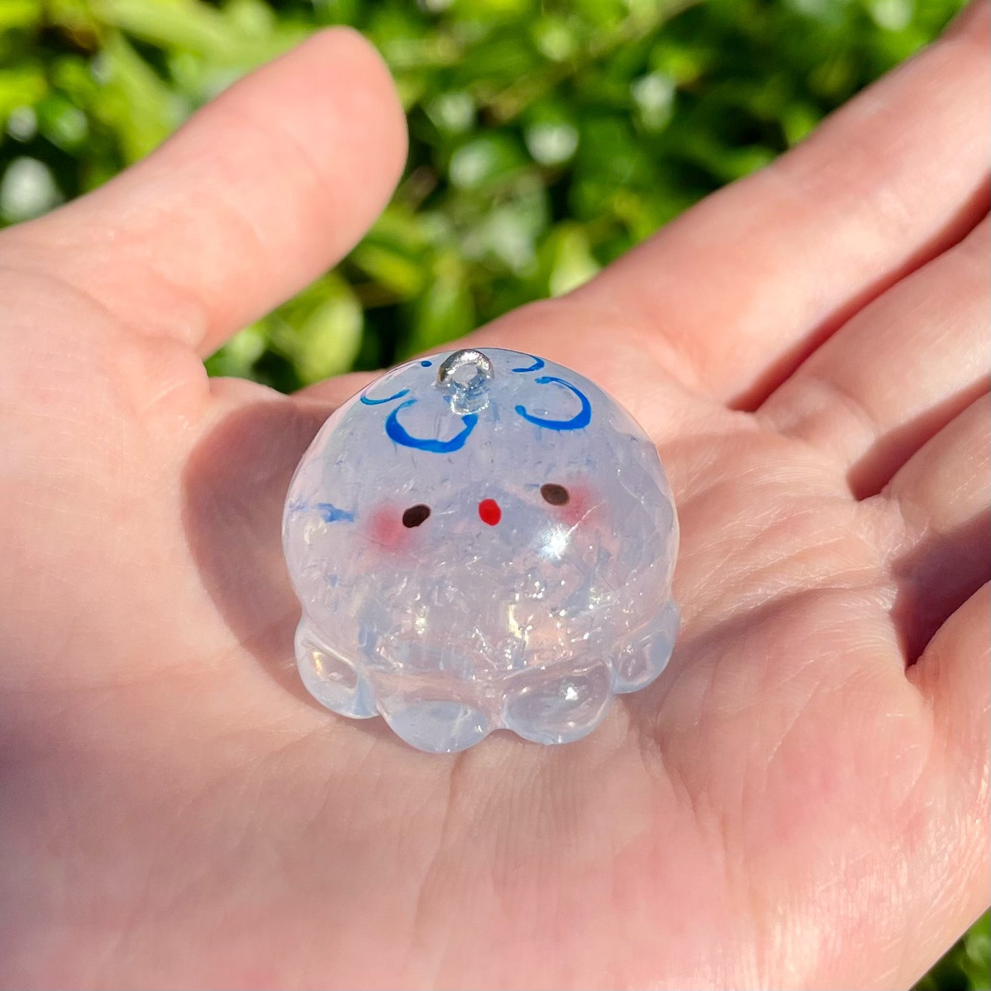 Clear Blue Jellyfish Charm