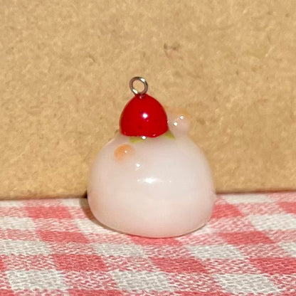 Strawberry Mochi Bunny Charm