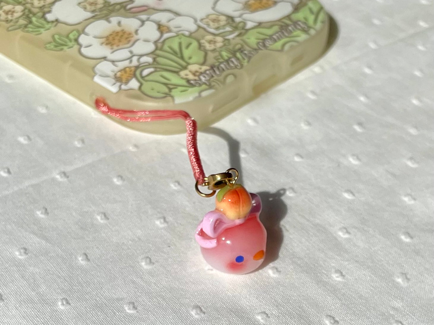 Coquette Peach Bird Charm