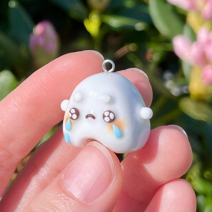 Crying White Buddy Charm