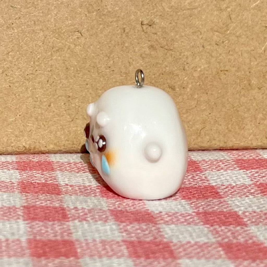 Crying White Buddy Charm