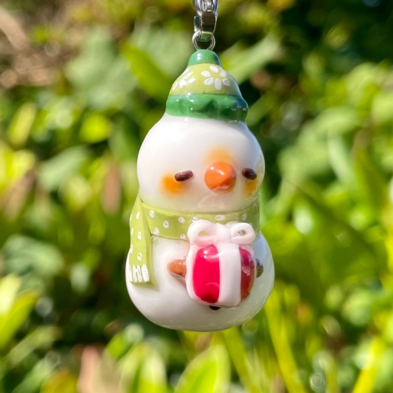 Green Snowman Charm