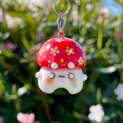 Flower Mushroom Charm