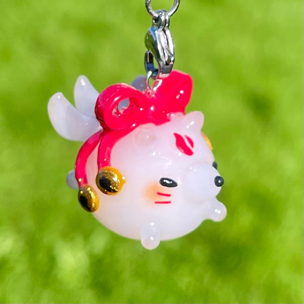 Chunky White Fox Charm