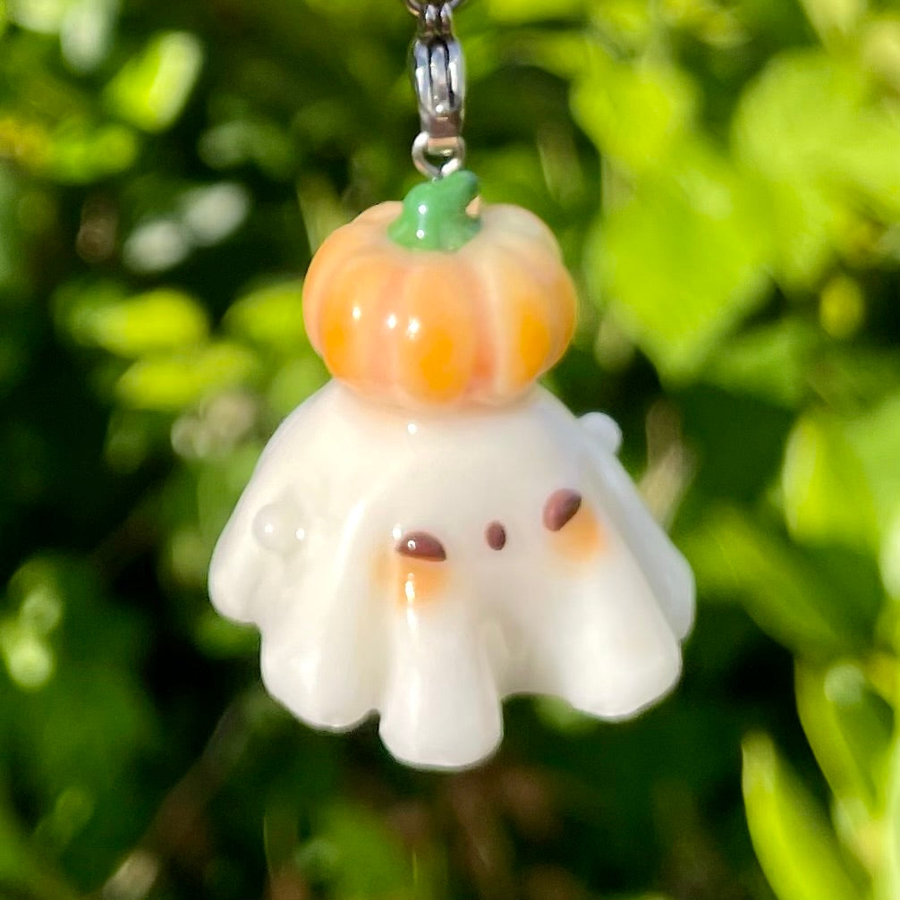 Pumpkin Ghost Charm