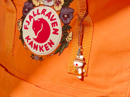 Orange Overall Bunny Charm