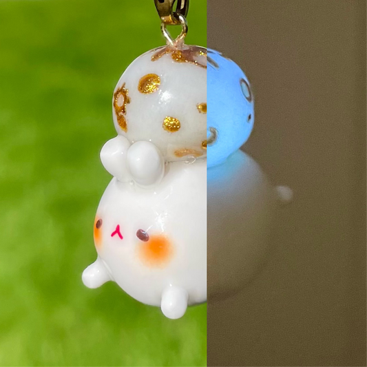 Glow in Dark Moon Bunny Charm