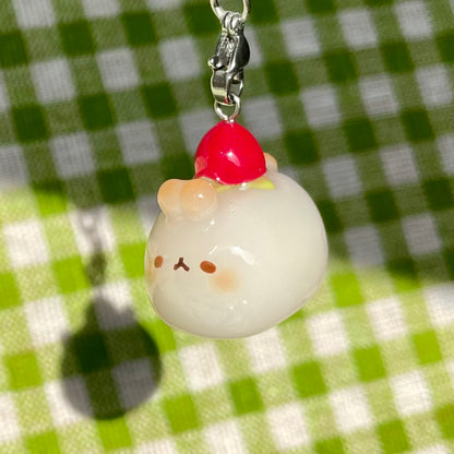 Strawberry Mochi Bunny Charm