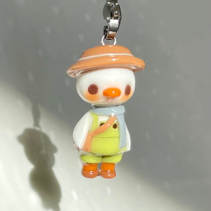 Green Overall Duck Charm