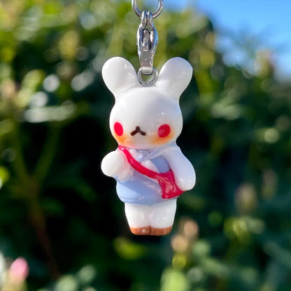 School Uniform Bunny Charm