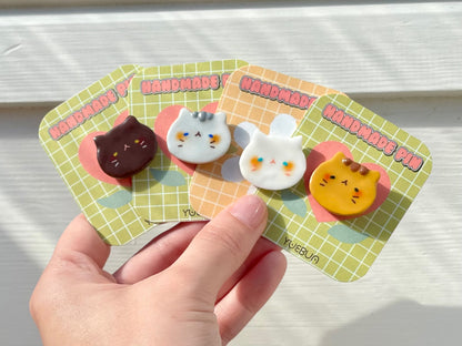 Cat Head Pins Set 1