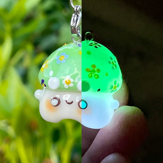 Glow In The Dark Poison Mushroom Charm