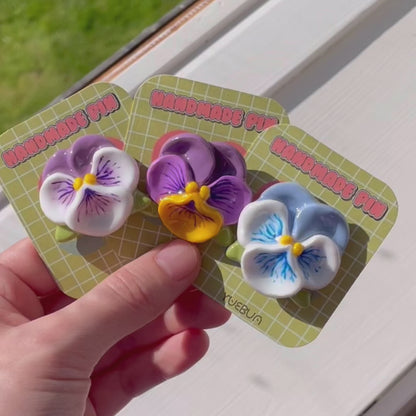 Violet Flower Pins