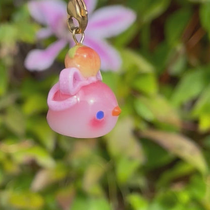 Coquette Peach Bird Charm