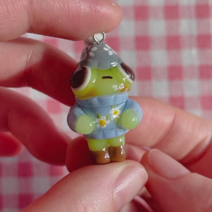 Winter Frog Charm