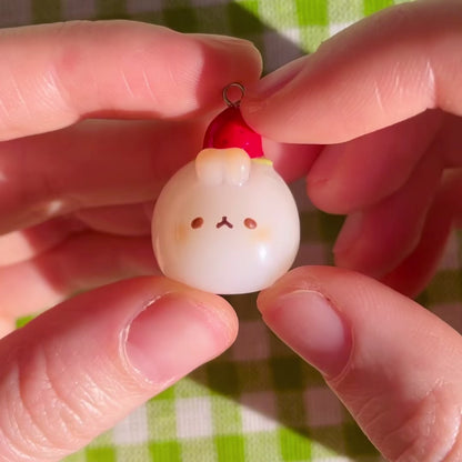 Strawberry Mochi Bunny Charm