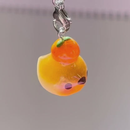 Orange Sparrow Charm