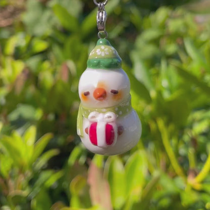 Green Snowman Charm