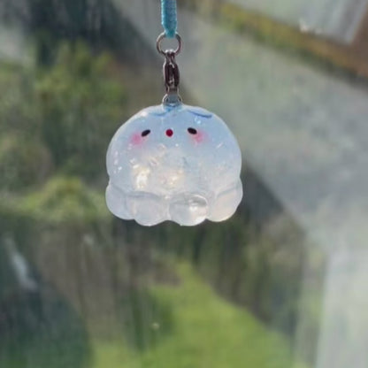 Clear Blue Jellyfish Charm